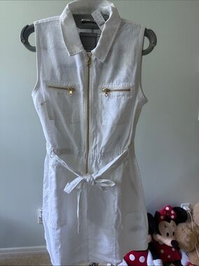 Brand new!!! J Crew sleeve less dress size 8 55% Linen 45% Lyocelli